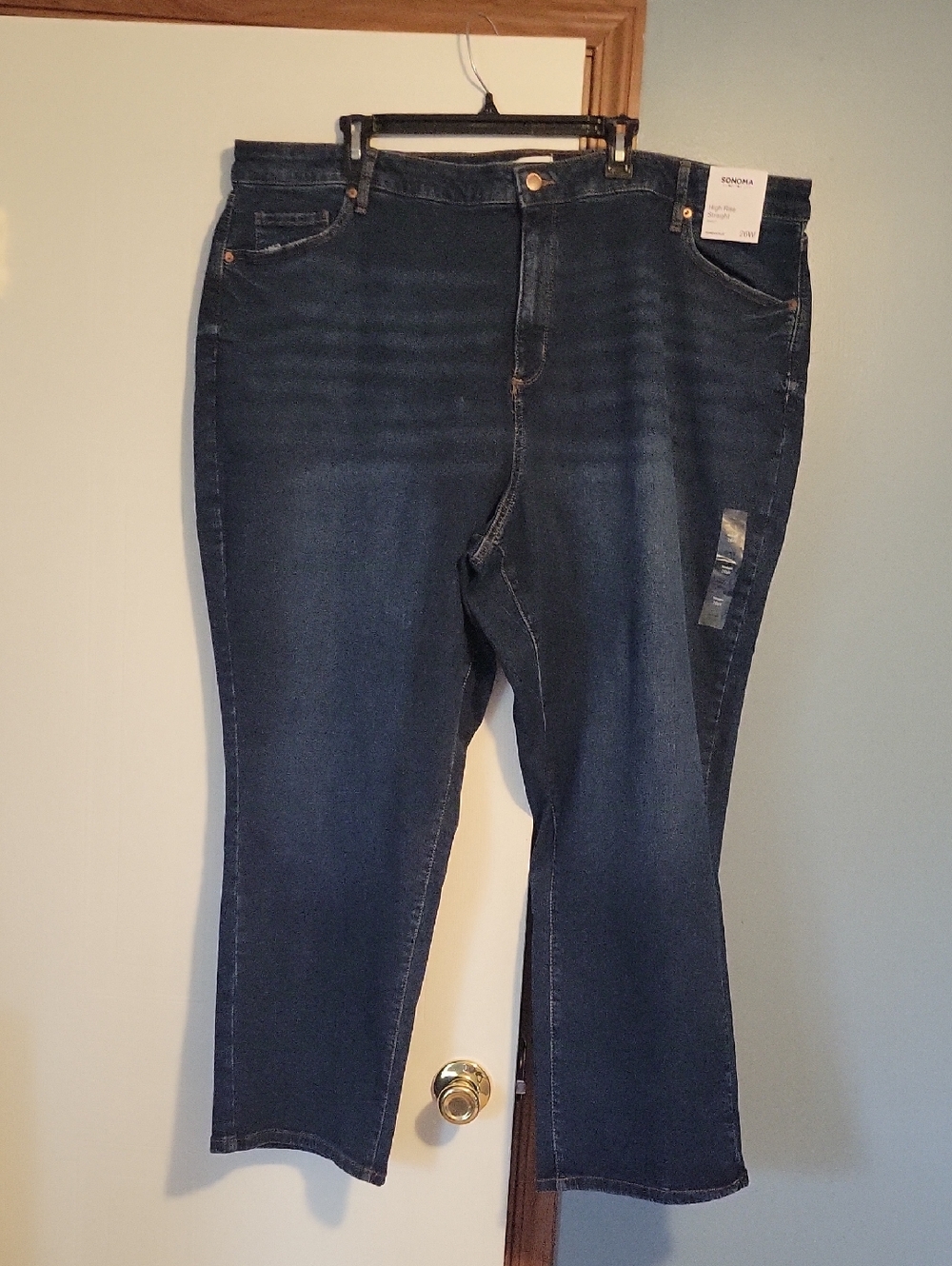 🆕️ Sonoma Woman's Dark Blue  High Rise Straight Stretch Jeans Size 26W